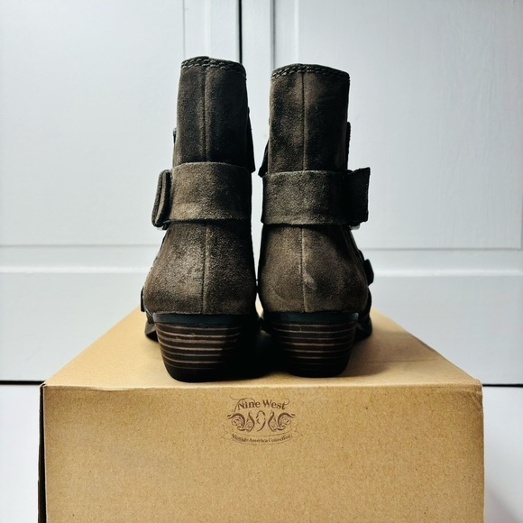 NINE WEST Vasabady Dark Brown Heeled Boots Size 9 - Picture 6 of 9